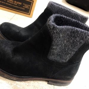 Black suede Chelsea boots women's size 8. L.L. Bean